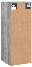 Armário de parede 34,5x34x90 cm cinzento sonoma