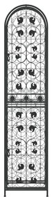 Garrafeira para 73 garrafas 45x36x200 cm ferro forjado preto