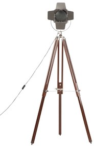 Candeeiro de chão tripé 180 cm madeira de mangueira maciça