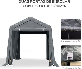 Abrigo Exterior para Jardim Impermeável Modello GrigioFlex – 280x240x2