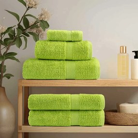 vidaXL Toalha de Convidado SOLUND Verde 550 gsm