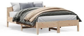 vidaXL Cama sem colchão 140x200 cm madeira de pinho maciça