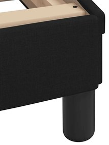 Estrutura de cama sem colchão 140x200 cm tecido preto