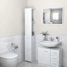 808431 vidaXL Armário casa de banho 25x26,5x170cm derivados de madeira branco