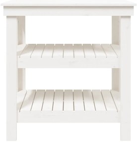 Bancada de trabalho 78,5x50x80 cm pinho maciço branco