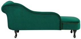 Chaise-longue à direita em veludo verde NIMES Beliani