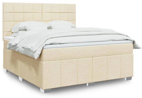 Cama com molas/colchão 180x200 cm tecido cor creme