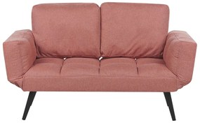 Sofá-cama em tecido rosa BREKKE Beliani