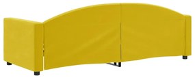 Sofá-cama 80x200 cm veludo amarelo