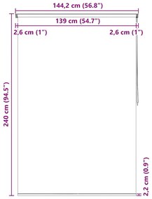 Estore de rolo para o duche 140x240 cm círculos