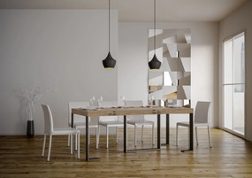 Mesa consola extensível até 300 cm Futura Premium Carvalho Natural e Estrutura antracite