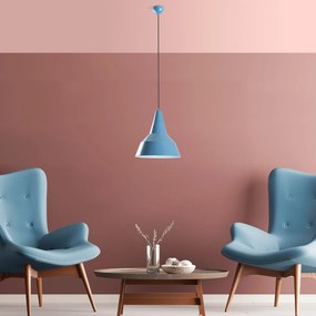 Candeeiro de Teto Saglam – Azul Claro – Ø30 h:35 cm