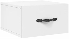 Mesas de cabeceira montagem na parede 2 pcs 35x35x20 cm branco