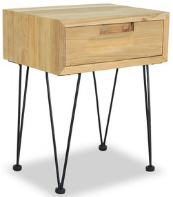 Mesa de cabeceira 40x30x50 cm teca maciça