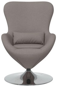 Cadeira de Ovo vidaXL em Tecido Taupe