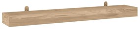 Prateleiras de parede 2 pcs 110x15x4 cm madeira de teca maciça