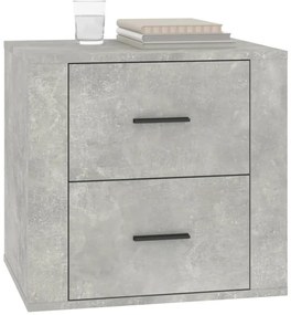 Mesa de cabeceira 50x39x47 cm cinzento cimento
