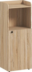 HOMCOM Móvel para Banheiro Móvel de Arrumação Estreito 4 Níveis Armário Compartimento Aberto 40x31x104 cm Carvalho Amarelo | Aosom Portugal