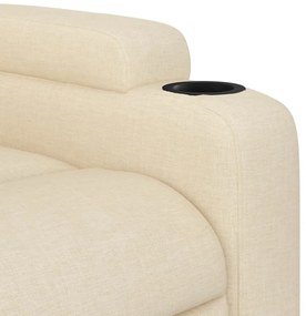 Poltrona reclinável elétrica tecido cor creme