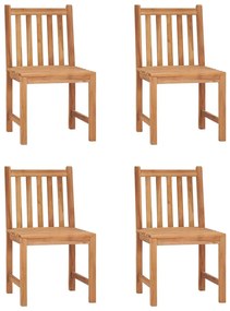 5 pcs conjunto de jantar para jardim madeira de teca maciça