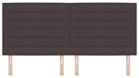 Cabeceira Design Linhas Castanha Escura 200 cm Tecido