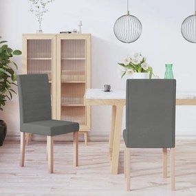 vidaXL Cadeiras de jantar 2 pcs tecido cinzento-escuro