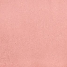 Estrutura de cama 120x200 cm veludo rosa