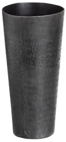 Vaso Cinzento Metal 15 X 15 X 31 cm