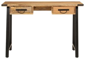 Secretária c/ gavetas 105x55x70 cm mangueira maciça e ferro