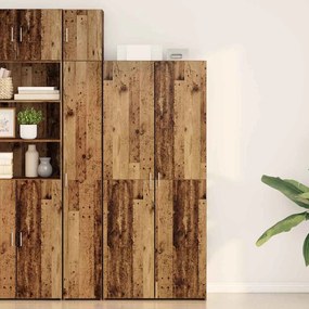 vidaXL Buffet Highboard Madeira Antiga 40x42,5x185 cm Madeira Reforçada