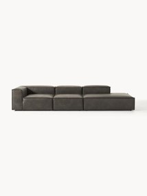 Chaise longue modular XL em pele Lennon
