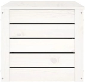 Caixa de arrumação 89x36,5x33 madeira de pinho maciça branco