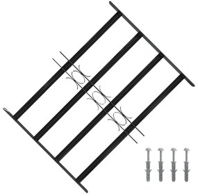 vidaXL Grelha de Janela Preto 75,5 x 60 cm Aço revestido a pó