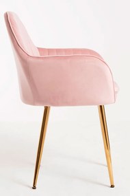 Pack 4 Cadeiras Chic Golden - Rosa