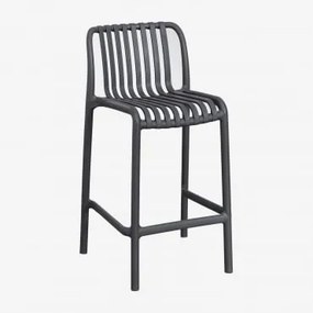 Pack De 2 Bancos Altos De Jardim Empilháveis Em Polipropileno Wendell Cinza Grafito & ↑65 Cm - Sklum