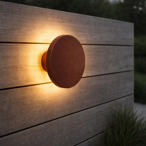 Candeeiro de parede exterior moderno castanho enferrujado com LED IP54 - Skyf