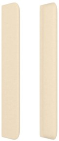 Cabeceira de cama c/ abas tecido 147x16x118/128 cm creme