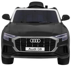 Carro elétrico para Crianças 12V Audi Q8 LIFT Rodas de EVA, Assento de couro Preto