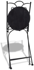 Conjunto bistrô azulejos de cerâmica 3 pcs terracota e branco