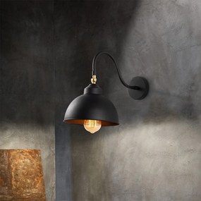 Candeeiro de Parede Saglam – Preto – 21 x 32 cm