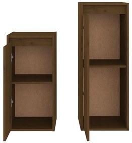 Móveis de TV 2 pcs madeira de pinho maciça castanho-mel