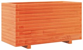 Vaso/floreira de jardim 90x40x49,5 cm pinho maciço castanho mel