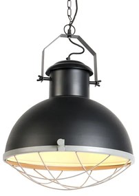 Candeeiro de suspensão industrial preto com cinzento - Engine Industrial,Country / Rústico