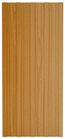Painéis de telhado 12 pcs 100x45 cm aço galvanizado natural