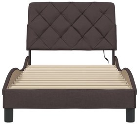 Estrutura de cama com LED sem colchão 90x200 cm tecido