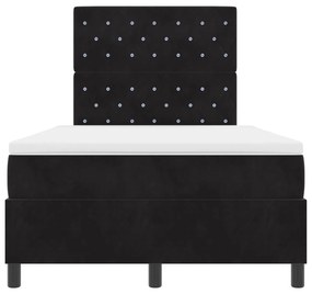 Camas Box Spring com Colchão vidaXL Preto 120x200 cm Veludo