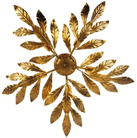 Candeeiro de teto vintage ouro antigo 5 luzes - Linden