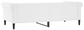 Sofá-cama 90x200 cm couro artificial branco