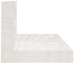 Prateleiras de parede 2 pcs 110x11x9 cm pinho maciço branco