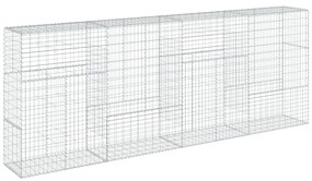 Cesto gabião com cobertura 400x50x150 cm ferro galvanizado